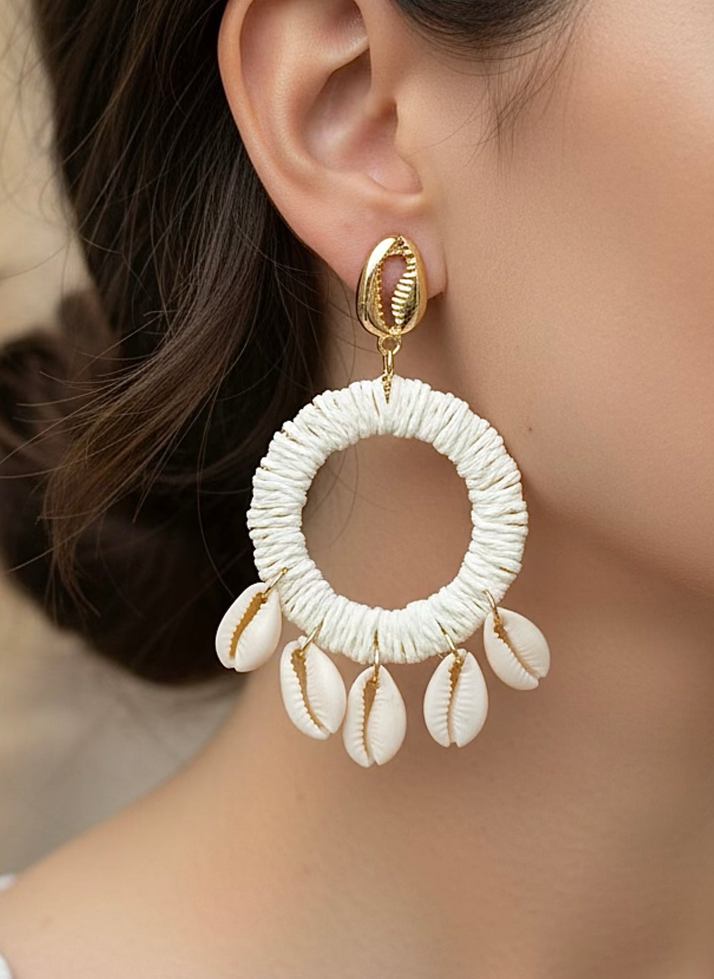 Bohemian Deniz Kabuğu Küpe