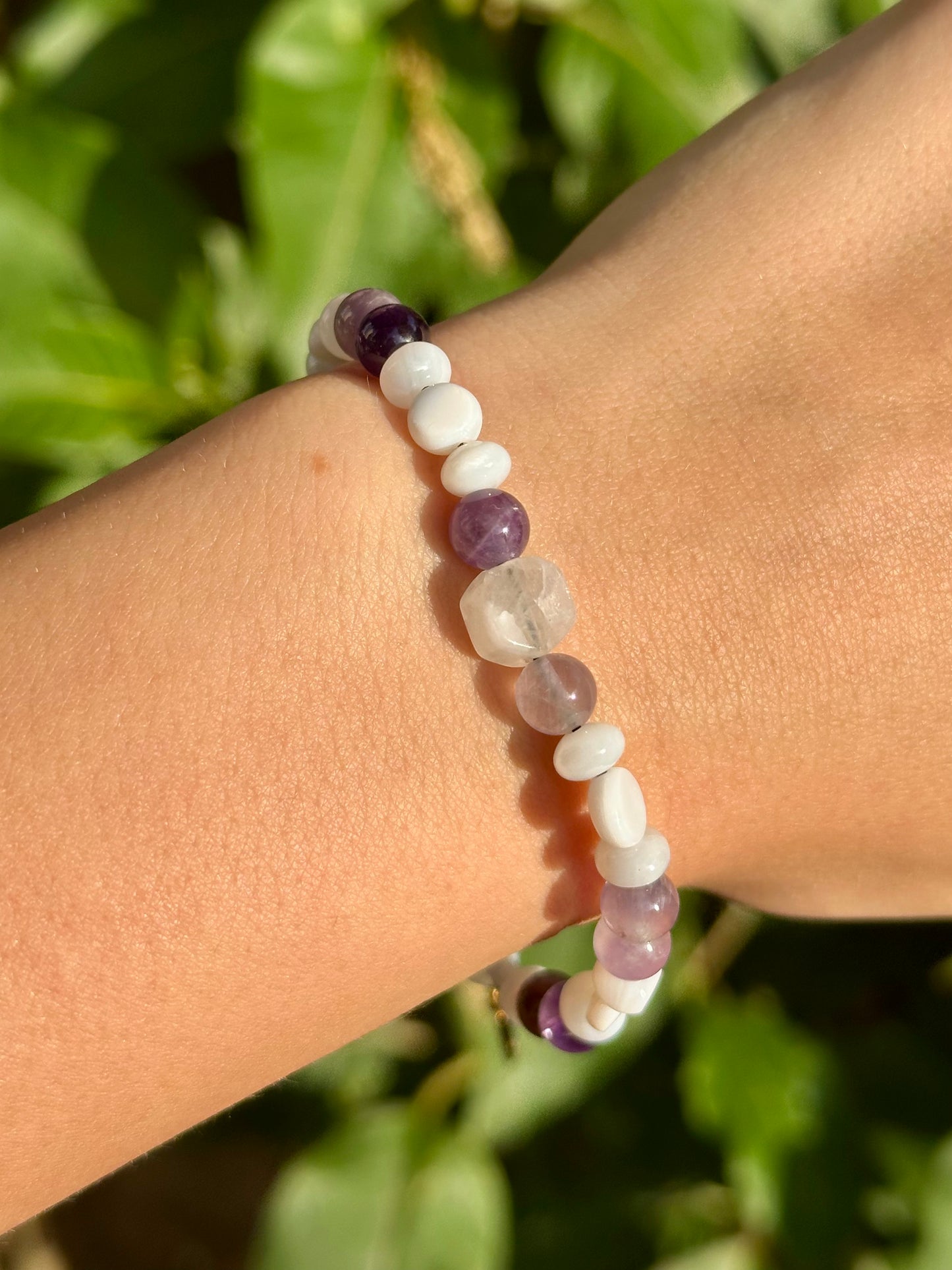 Viola - Ametist Doğal Taş Bileklik N0.19