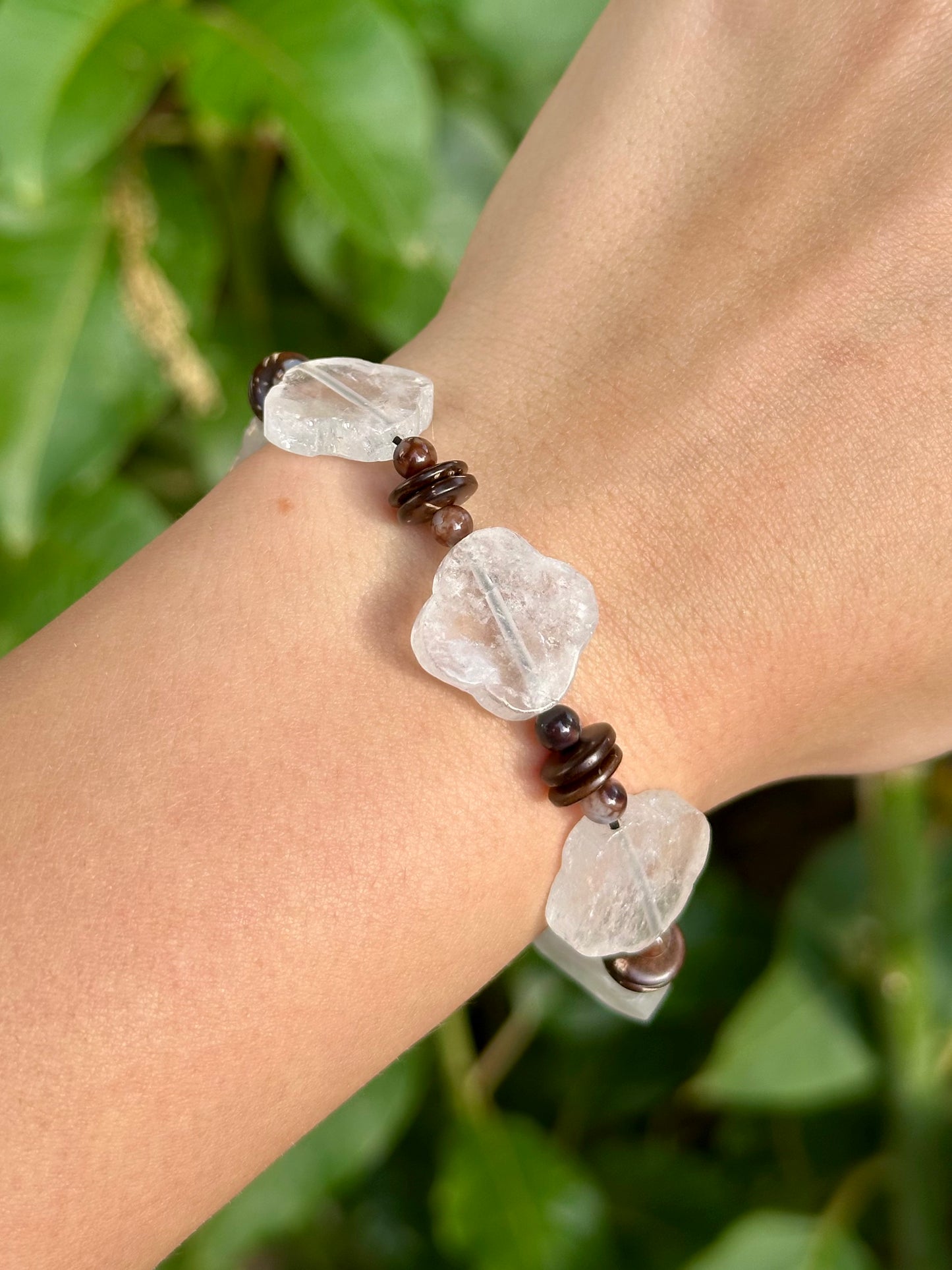 Glacier - Kristal Kuvars Doğal Taş Bileklik N0.34