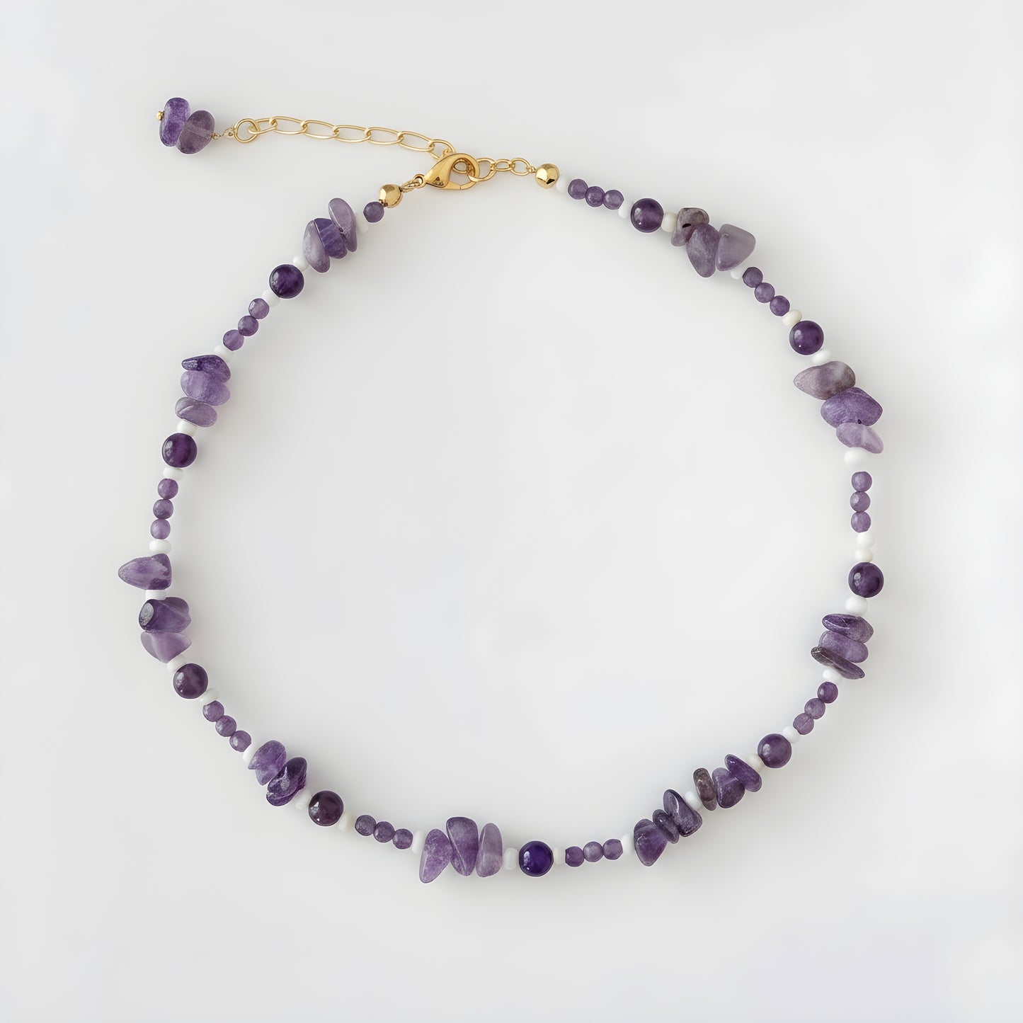 Zenith - Ametist Doğal Taş Kolye N0.43