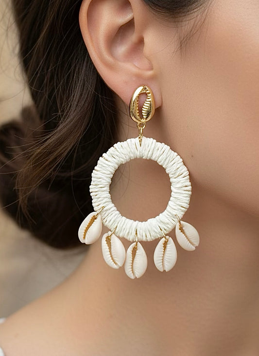 Bohemian Deniz Kabuğu Küpe