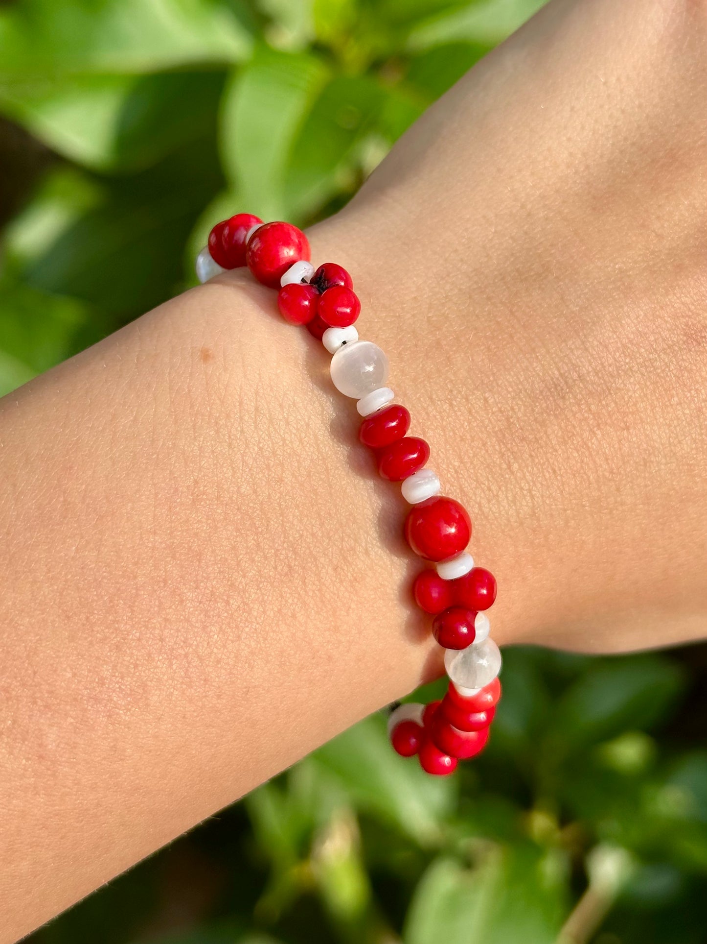 Bianco - Mercan Doğal Taş Bileklik N0.32