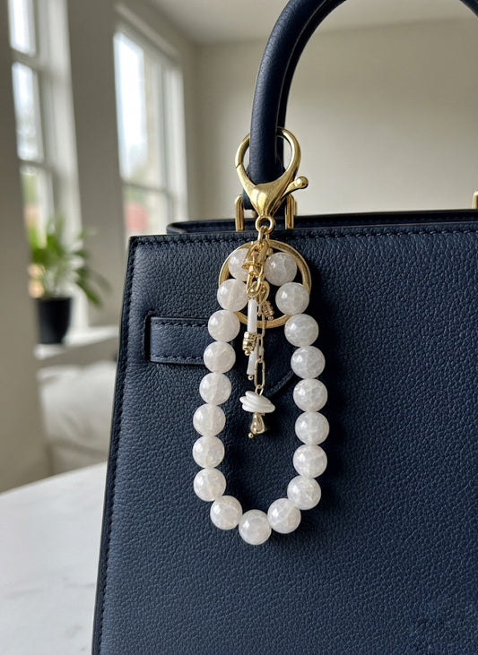 Akik Taşlı Anahtarlık Ve Çanta Süsü Gold N0.50