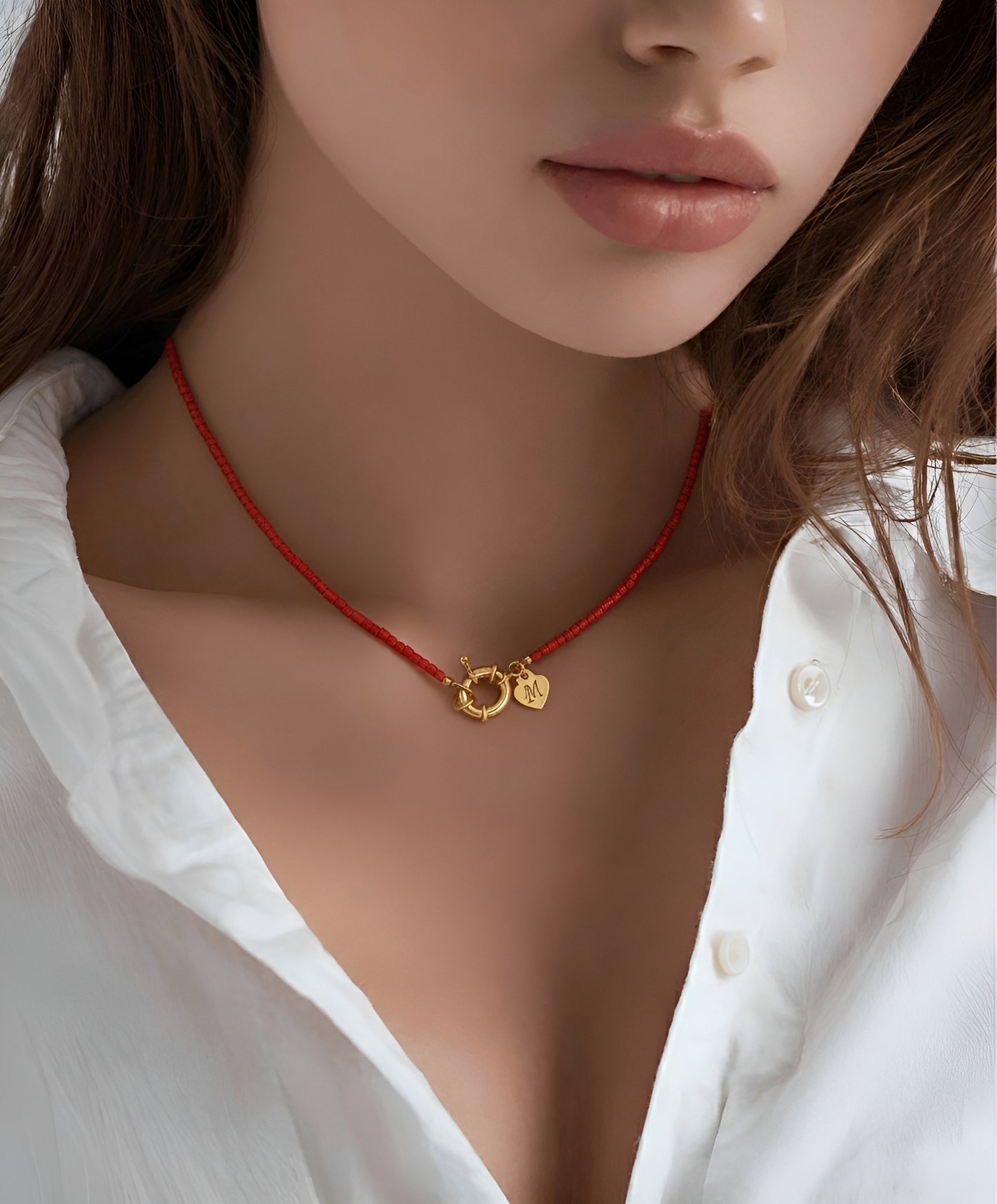 Vivid - Mercan Doğal Taş Kolye N0.44