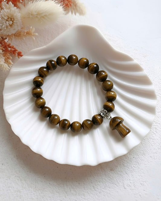 Charmlı Kaplan Gözü Doğal Taş Bileklik N0.25