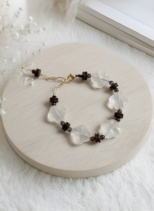 Glacier - Kristal Kuvars Doğal Taş Bileklik N0.34