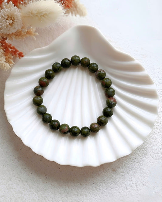 Terra - Unakit 8 Mm Doğal Taş Bileklik N0.12
