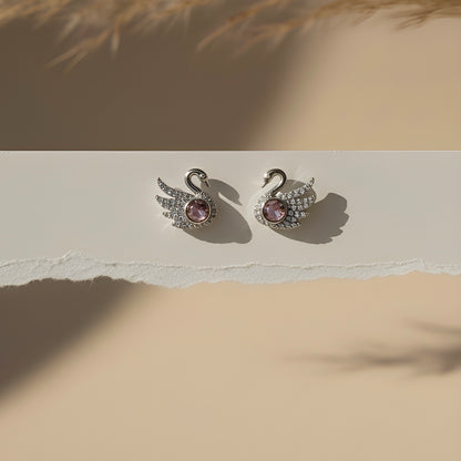 Güneş Taşlı 925 Ayar Gümüş Küpe .