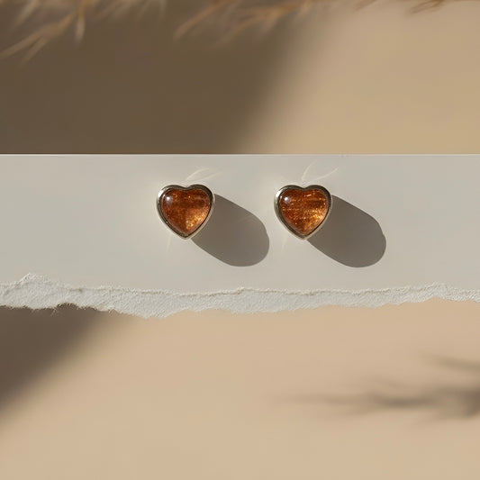 Güneş Taşlı 925 Ayar Gümüş Küpe .