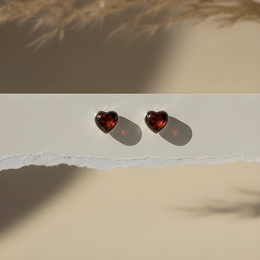 Akik Taşlı 925 Ayar Gümüş Küpe.