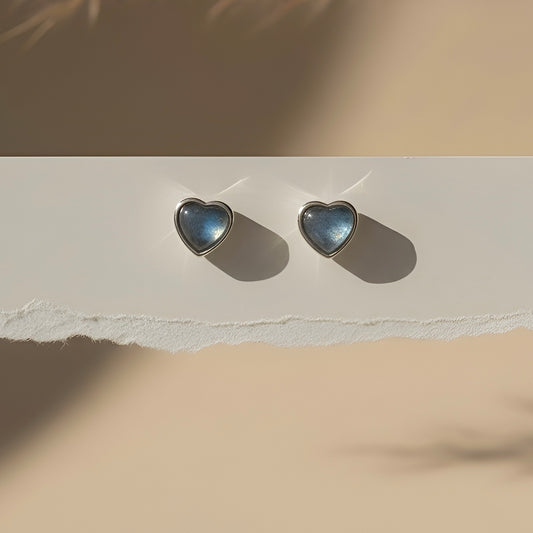 Kyanit Taşlı 925 Ayar Gümüş Küpe.