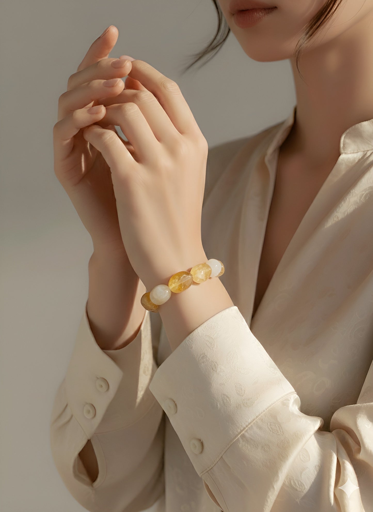 Solar - Sitrin Doğal Taş Bileklik N0.39