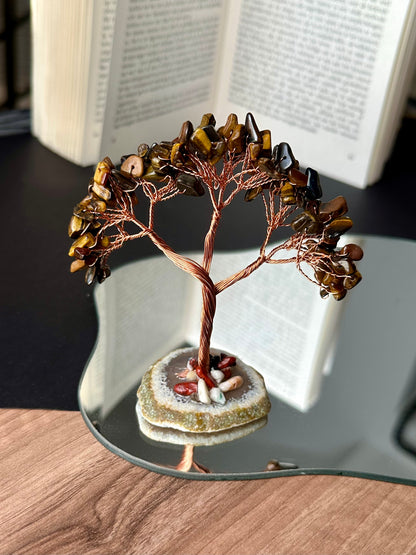 Kaplan Gözü Doğal Taş Ağaç (10 Cm)