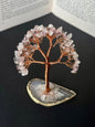 Ametist + Kristal Kuvars + Gül Kuvars  Doğal Taş Ağaç (10 CM)