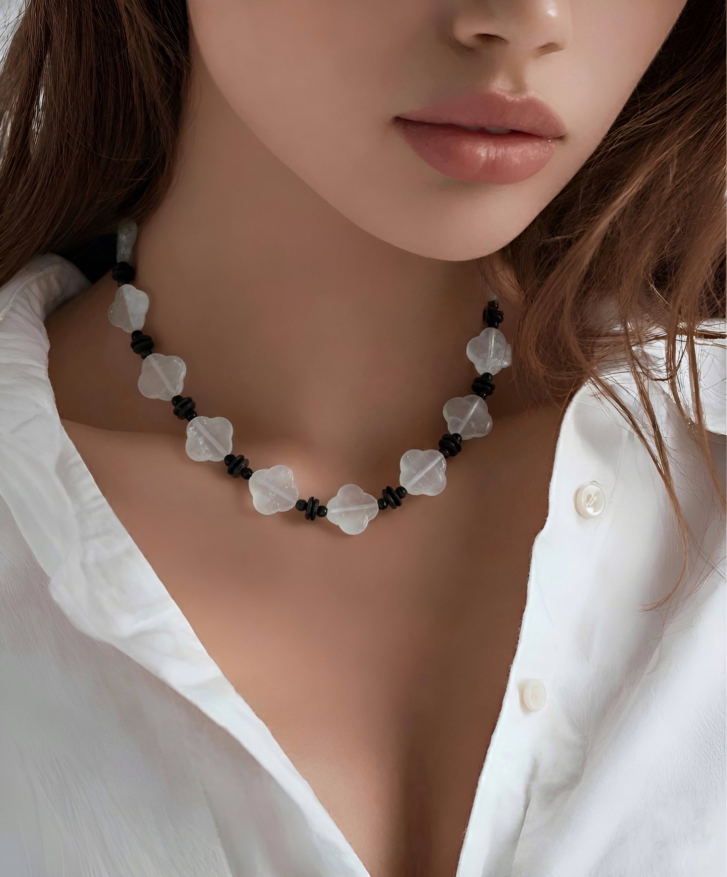 Clarity - Kristal Kuvars Doğal Taş Kolye N0.42