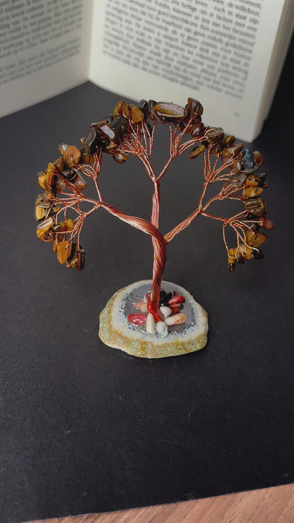 Kaplan Gözü Doğal Taş Ağaç (10 Cm)